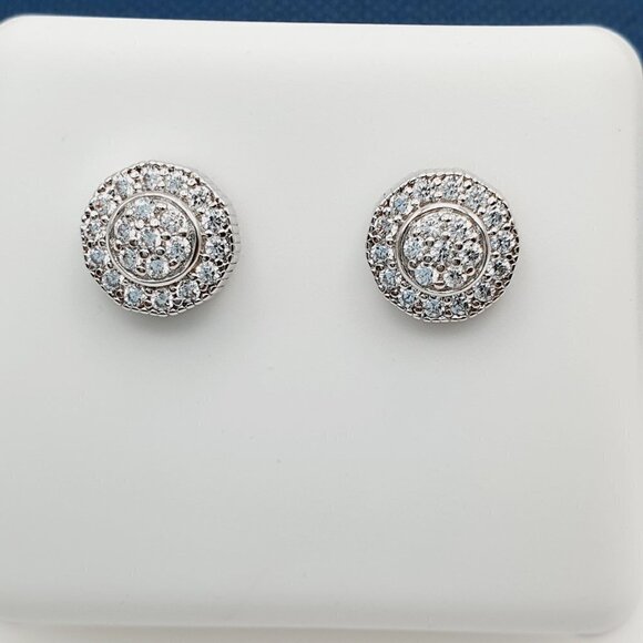 "925 Sterling Silver Plated CZ Earrings, INUS1BR170 - Picture 3 of 11